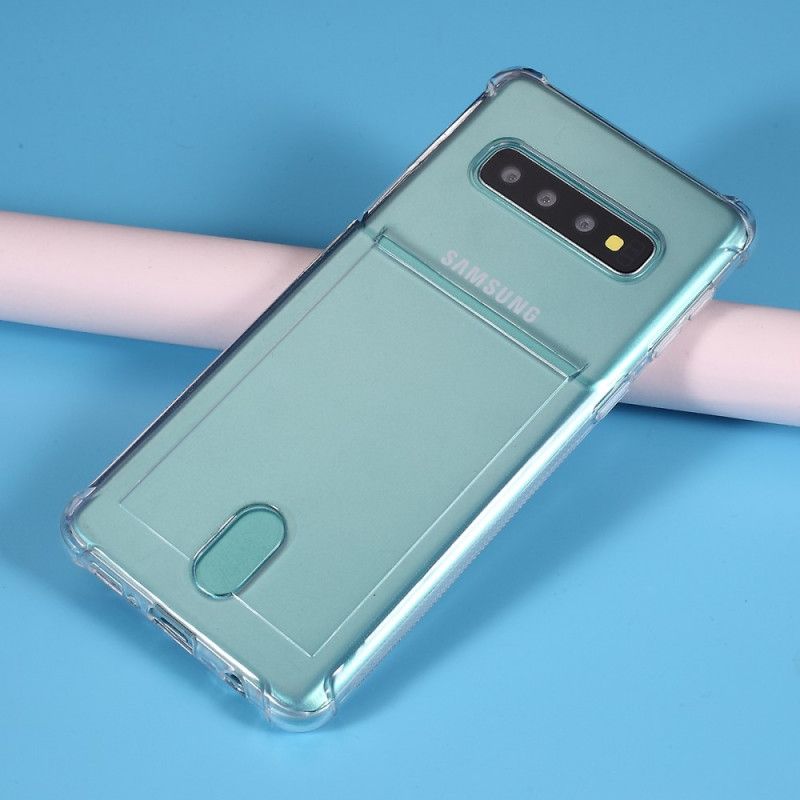 Skal för Samsung Galaxy S10 Transparent Korthållare