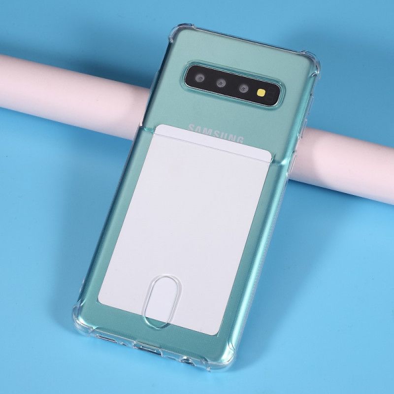 Skal för Samsung Galaxy S10 Transparent Korthållare