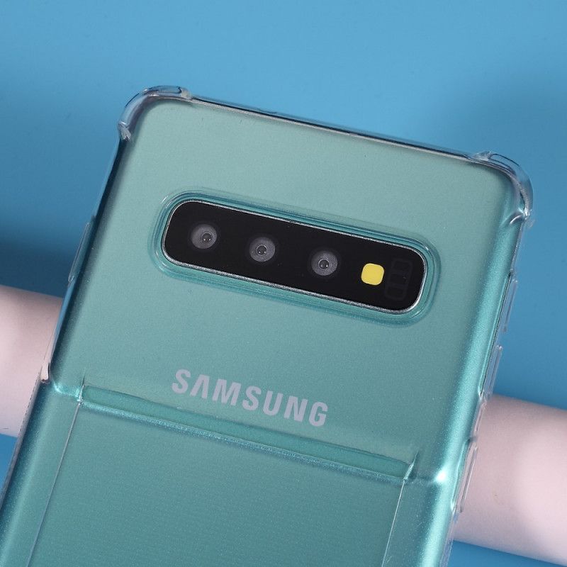 Skal för Samsung Galaxy S10 Transparent Korthållare