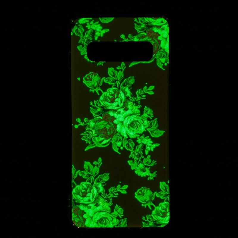 Skal Samsung Galaxy S10 Mobilskal Fluorescerande Frihetsblommor