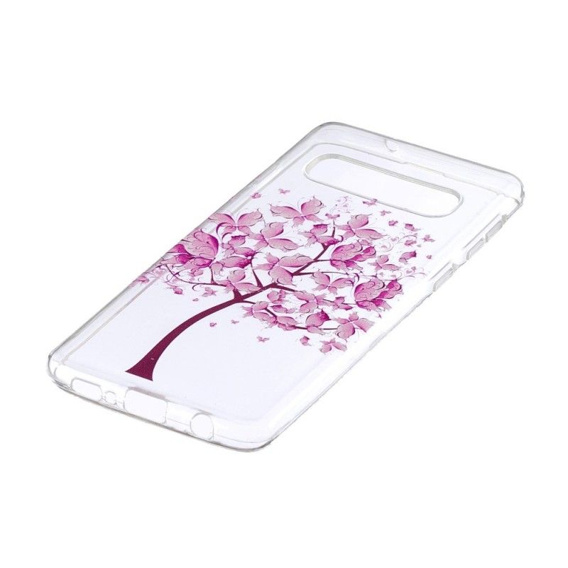 Skal Samsung Galaxy S10 Mobilskal Transparent Fjärilsträd