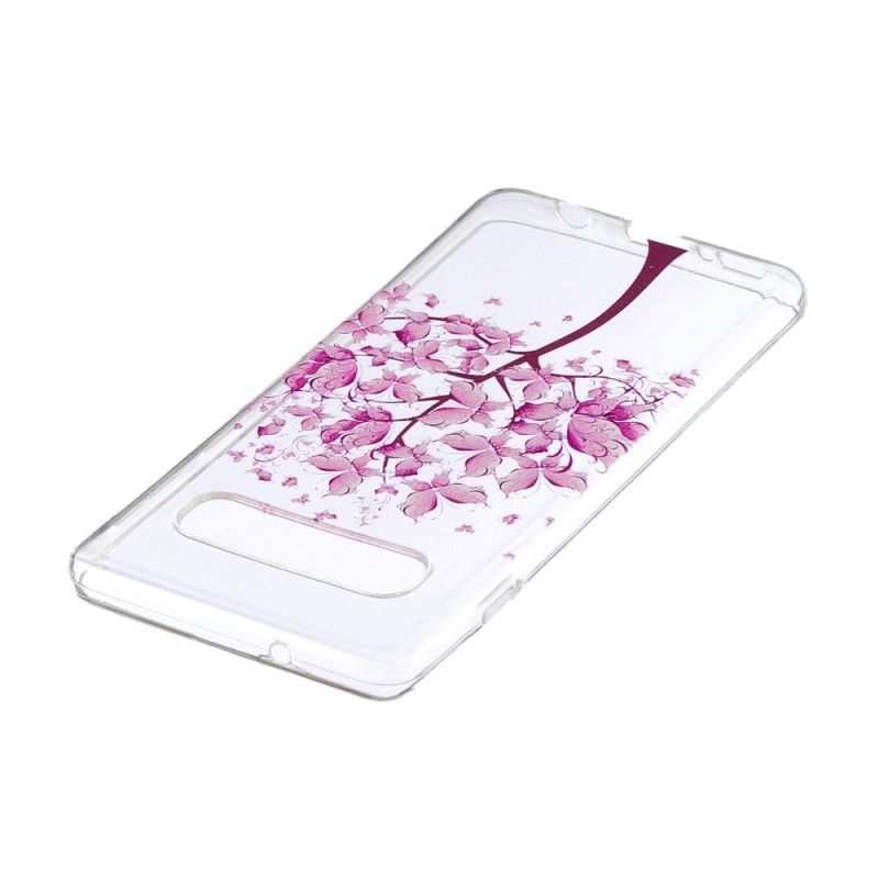 Skal Samsung Galaxy S10 Mobilskal Transparent Fjärilsträd