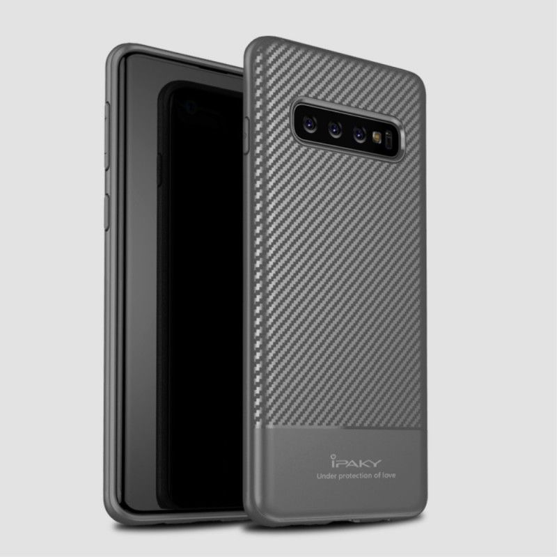 Skal Samsung Galaxy S10 Svart Ipaky Kolfiber