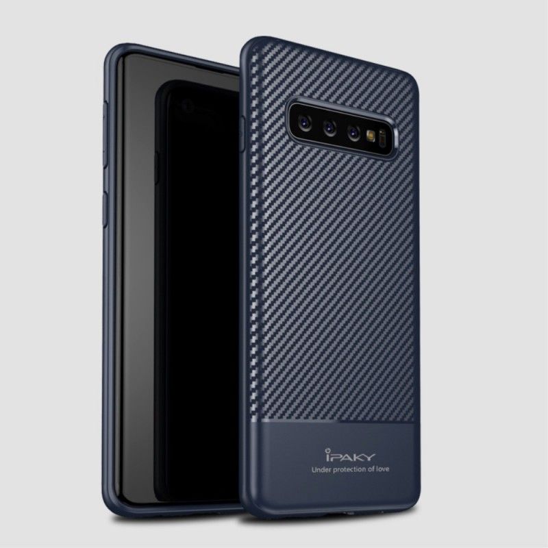 Skal Samsung Galaxy S10 Svart Ipaky Kolfiber