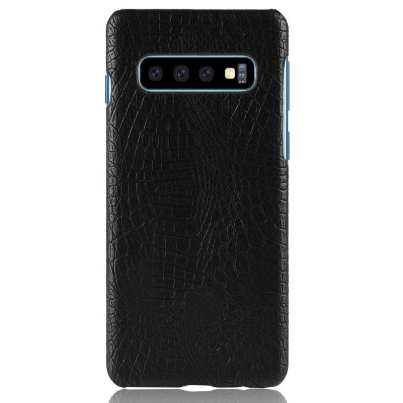 Skal Samsung Galaxy S10 Svart Krokodilhudeffekt