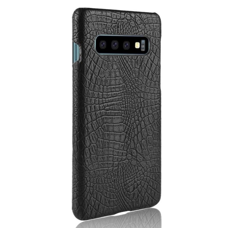 Skal Samsung Galaxy S10 Svart Krokodilhudeffekt