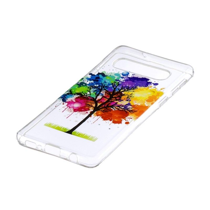 Skal Samsung Galaxy S10 Transparent Akvarell Träd