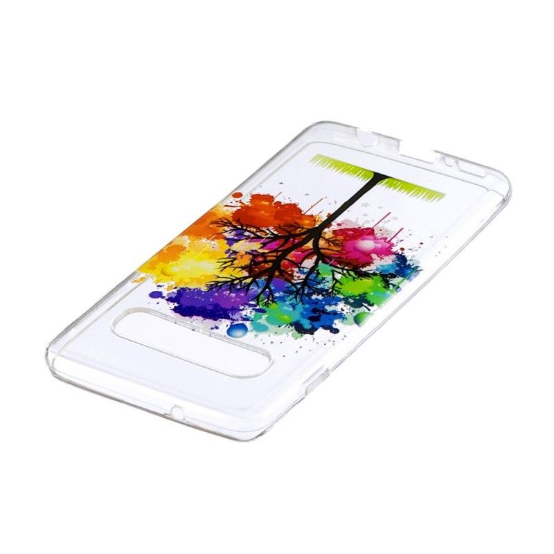 Skal Samsung Galaxy S10 Transparent Akvarell Träd