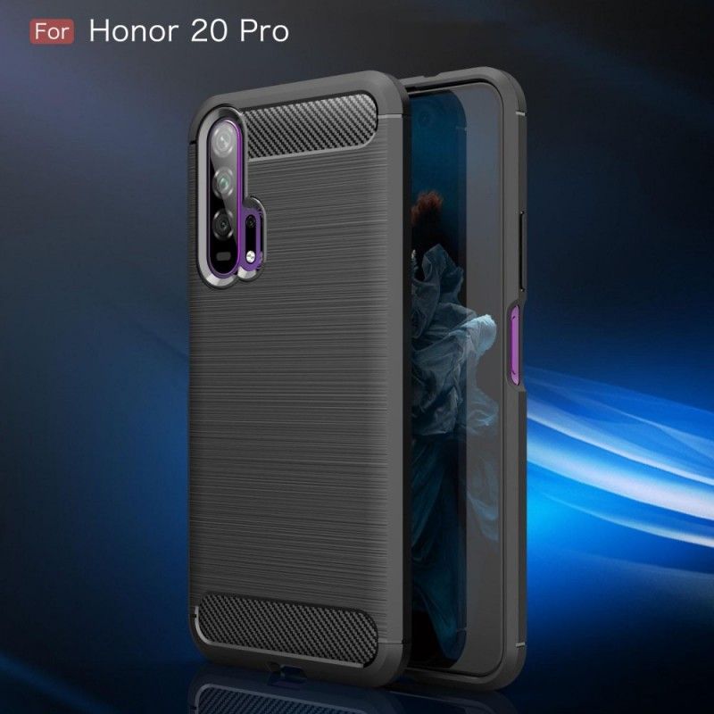 Skal Honor 20 Pro Svart Borstad Kolfiber