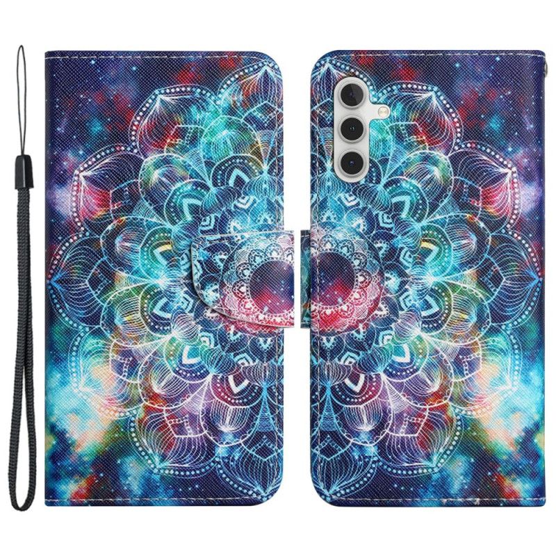 Skyddsfodral Samsung Galaxy A15 5g Stjärnhimmel Och Lanyard Mandala