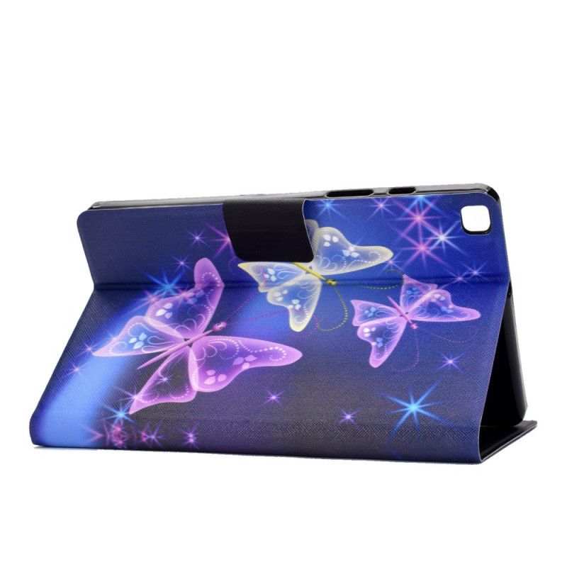 Fodral för Samsung Galaxy Tab A7 Mörkblå Fjärilar