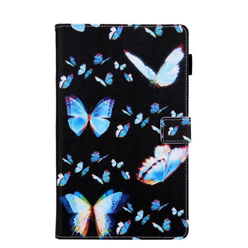 Fodral för Samsung Galaxy Tab A7 Svart Flera Fjärilar