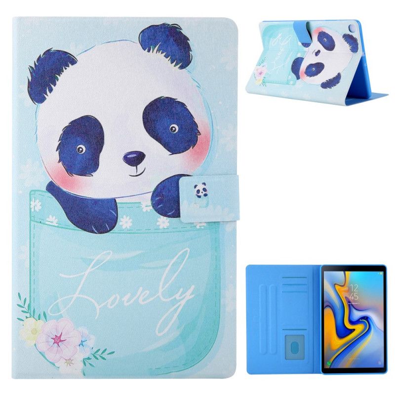 Fodral Samsung Galaxy Tab A7 Grön Härlig Panda