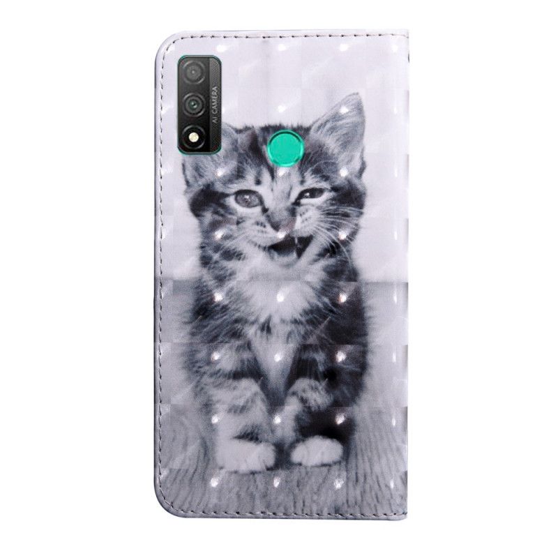 Fodral Huawei P Smart 2020 Svartvit Katt