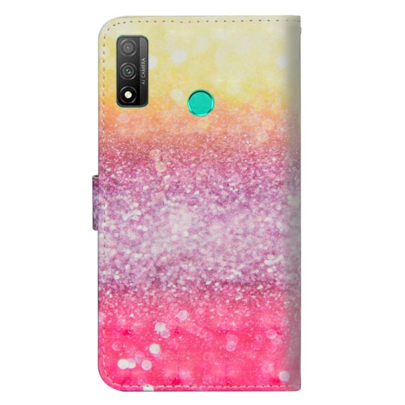 Läderfodral Huawei P Smart 2020 Mobilskal Magenta Glitter