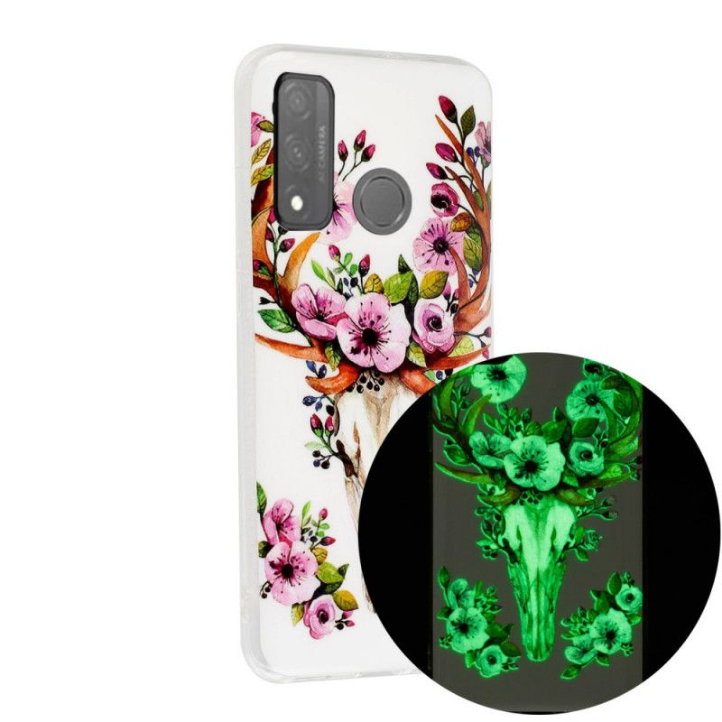 Skal för Huawei P Smart 2020 Fluorescerande Blommande Älg