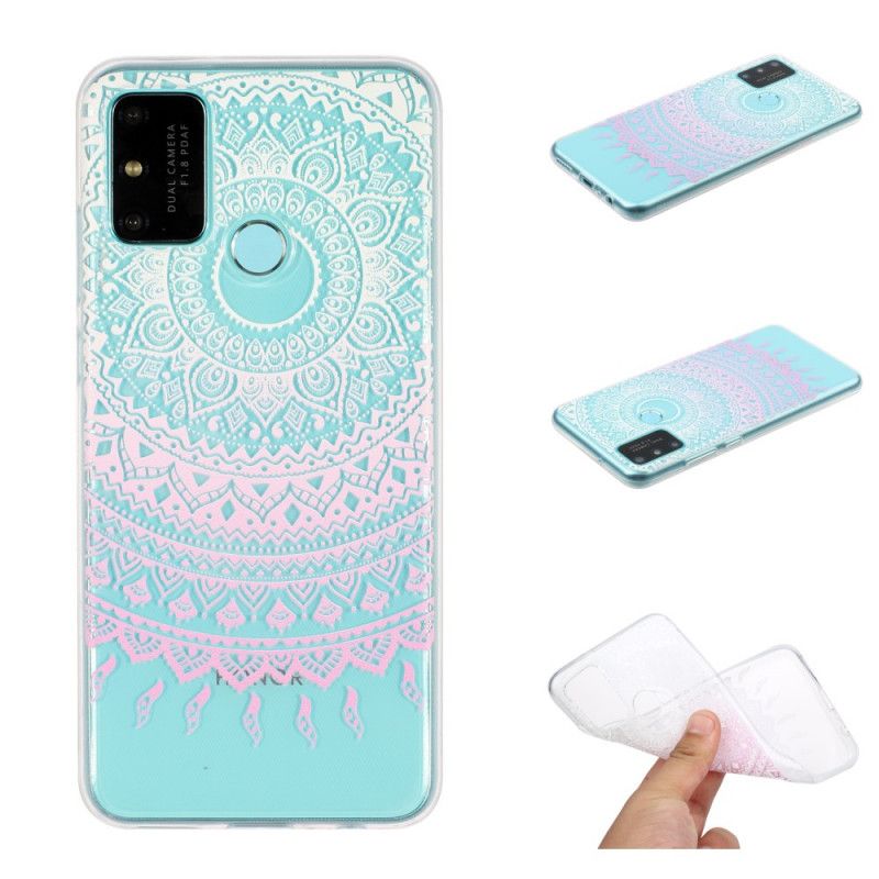 Skal för Huawei P Smart 2020 Rosa Transparent Färgglad Mandala