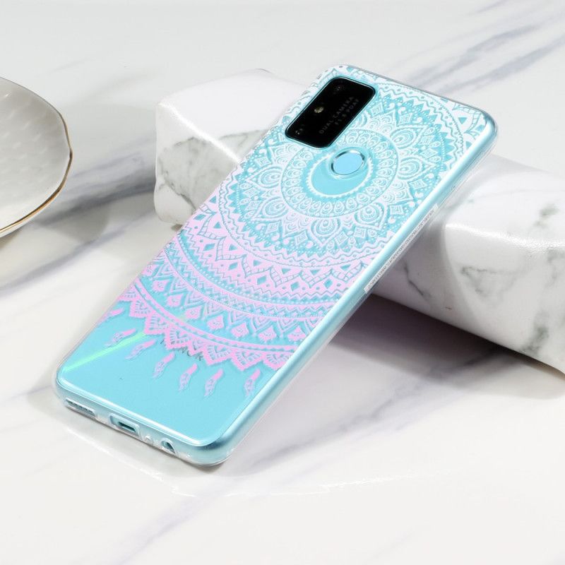 Skal för Huawei P Smart 2020 Rosa Transparent Färgglad Mandala