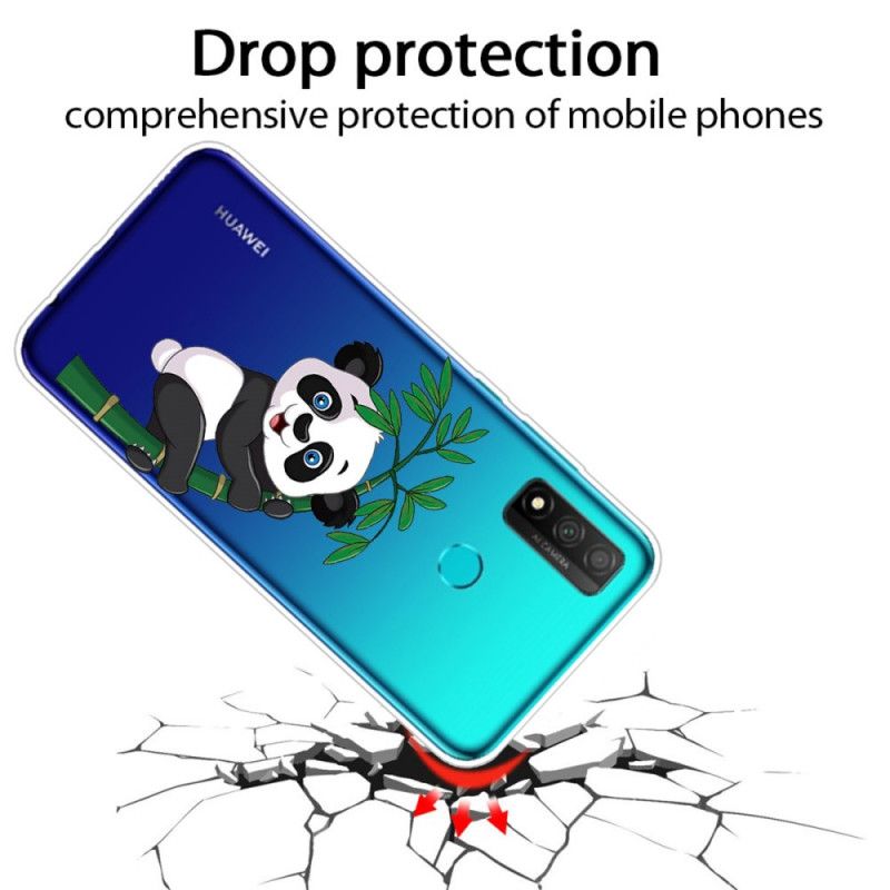 Skal för Huawei P Smart 2020 Transparent Panda På Bambu