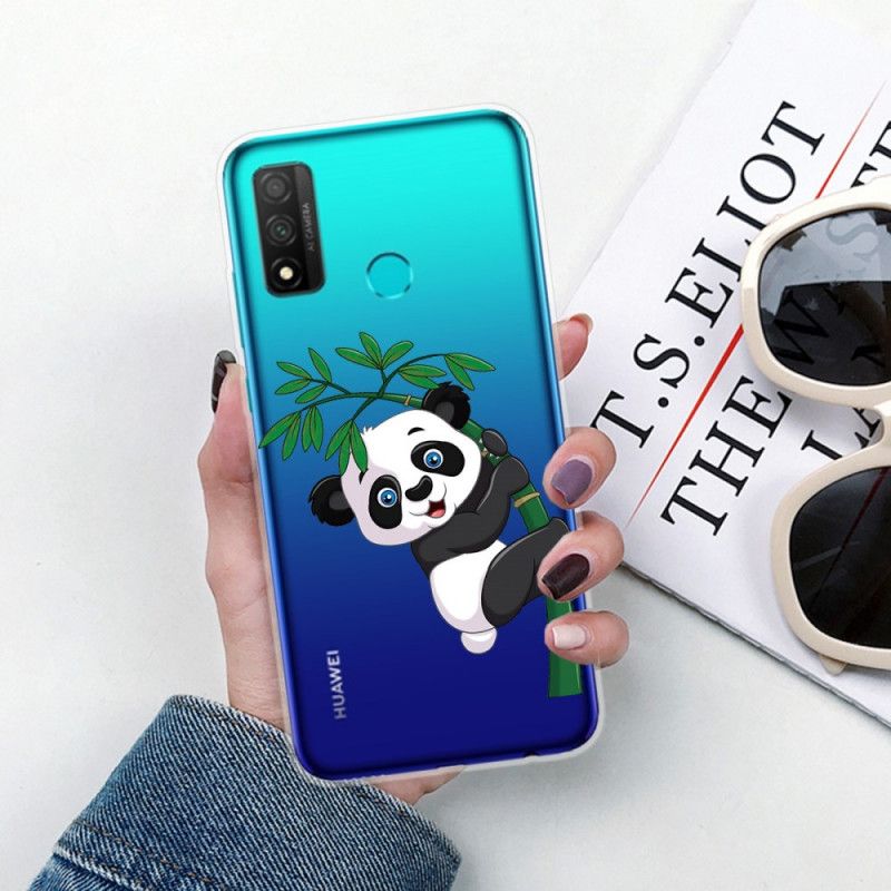 Skal för Huawei P Smart 2020 Transparent Panda På Bambu