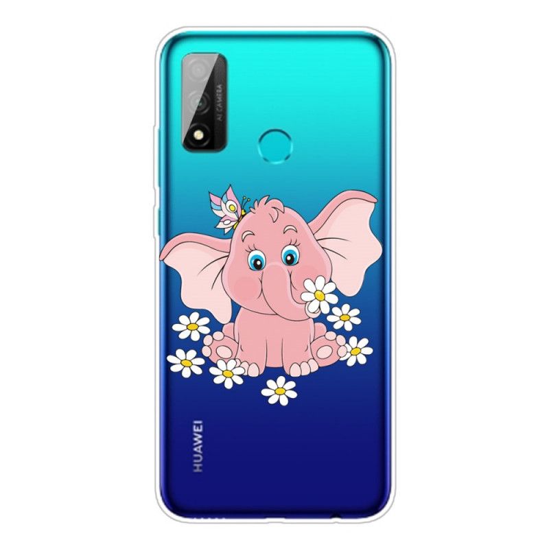 Skal för Huawei P Smart 2020 Transparent Rosa Elefant