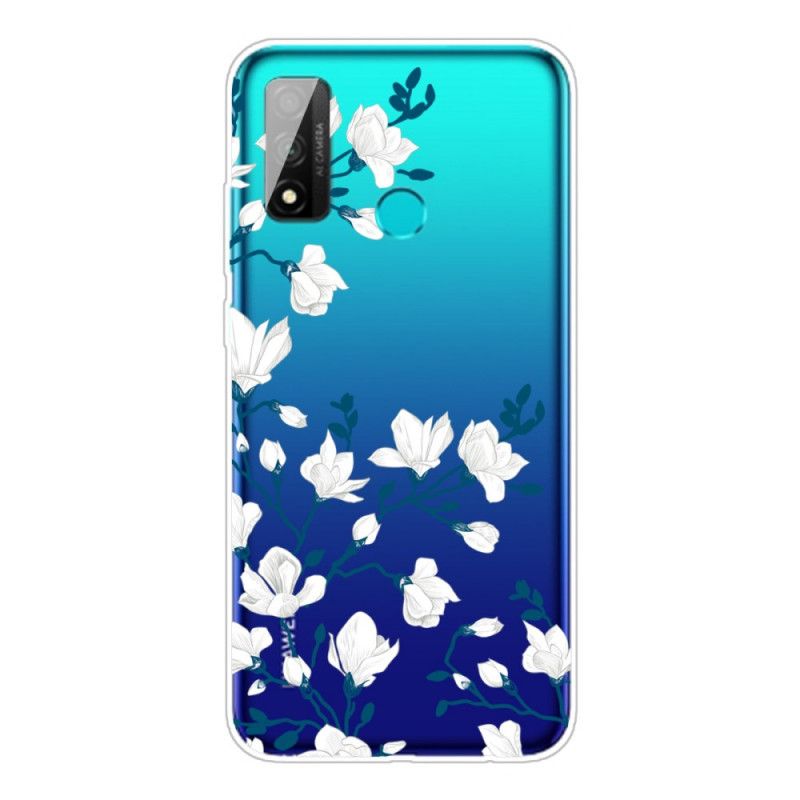 Skal Huawei P Smart 2020 Mobilskal Vita Blommor