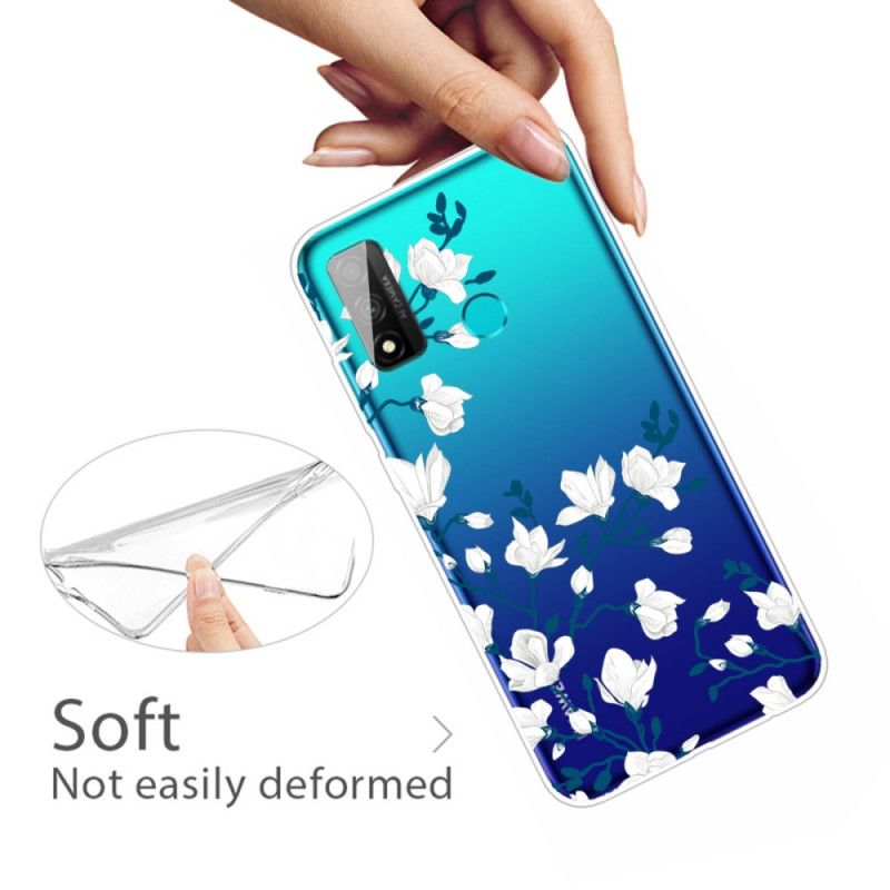 Skal Huawei P Smart 2020 Mobilskal Vita Blommor