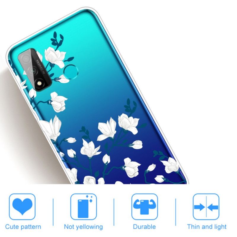 Skal Huawei P Smart 2020 Mobilskal Vita Blommor