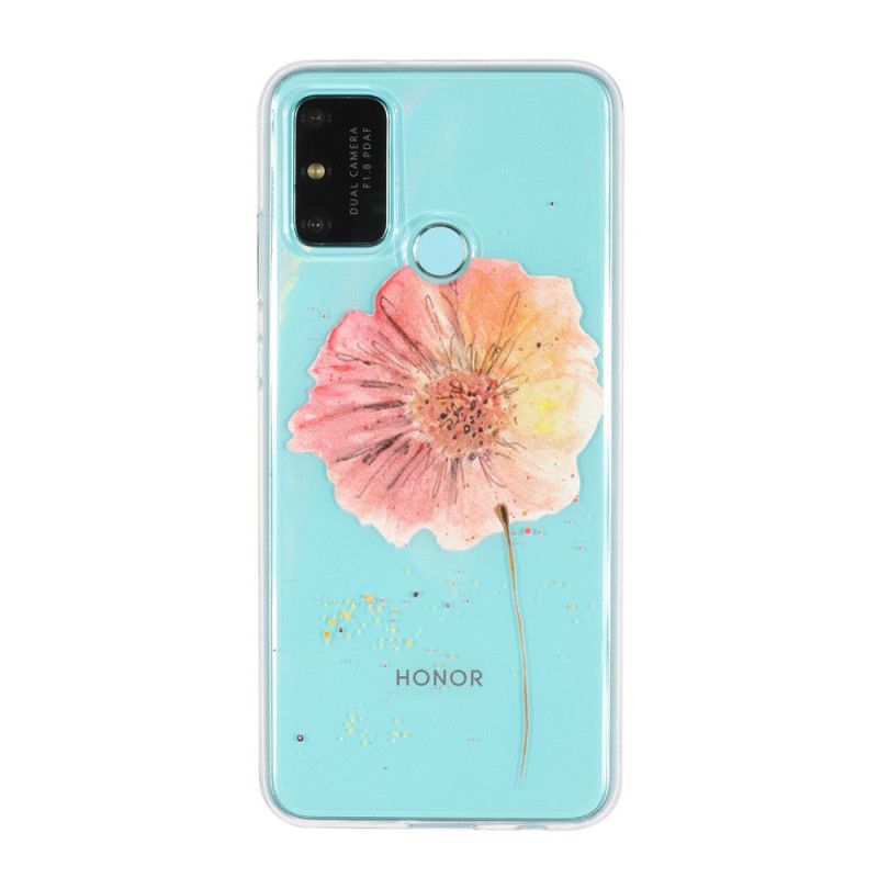 Skal Huawei P Smart 2020 Transparent Vattenfärg Vallmo