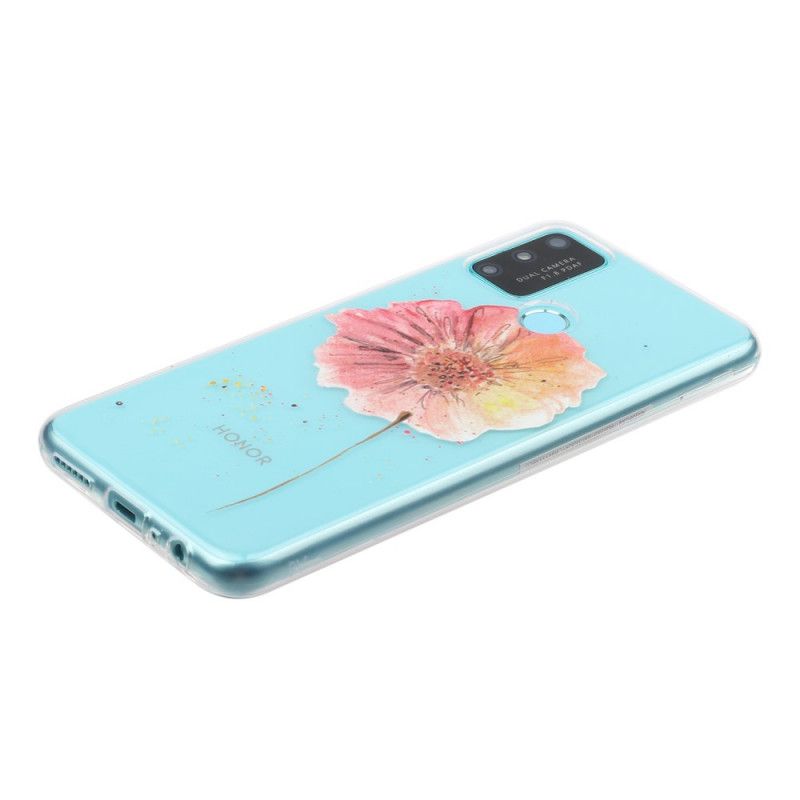 Skal Huawei P Smart 2020 Transparent Vattenfärg Vallmo