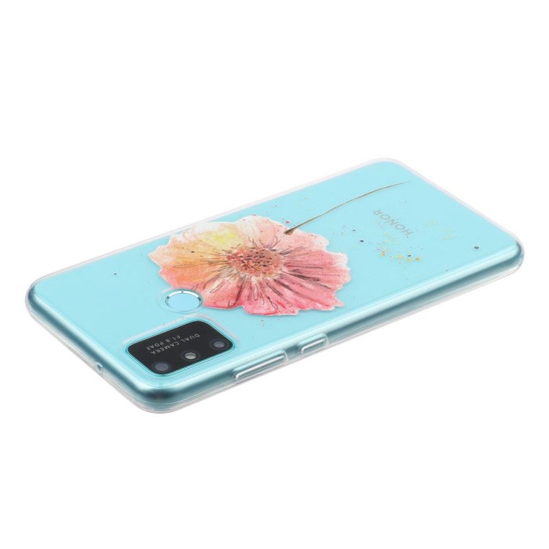 Skal Huawei P Smart 2020 Transparent Vattenfärg Vallmo