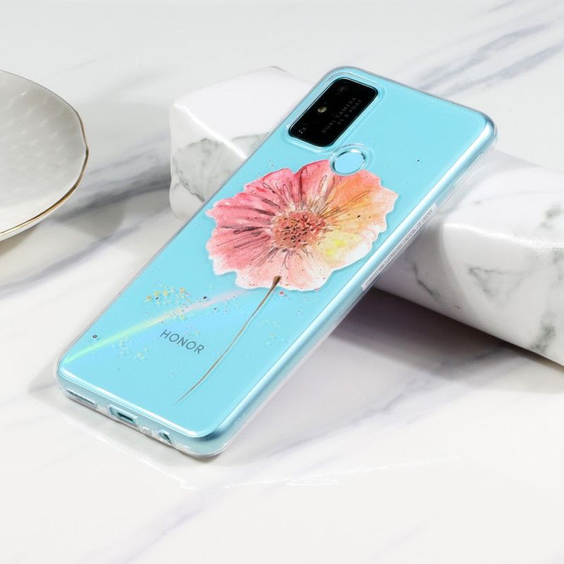 Skal Huawei P Smart 2020 Transparent Vattenfärg Vallmo