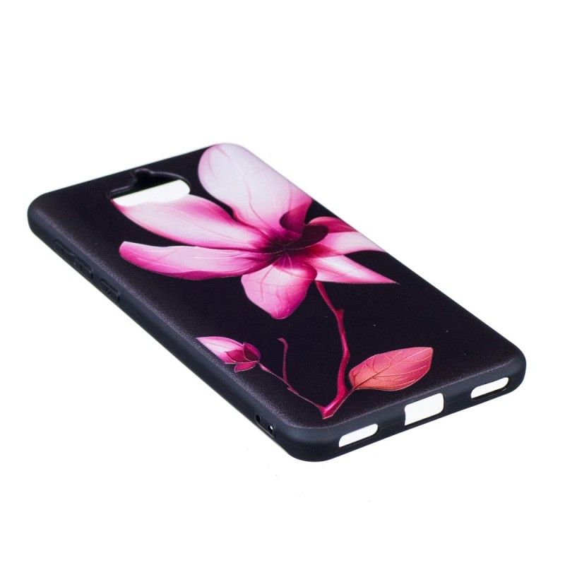 Skal för Huawei Y6 2017 Präglad Rosa Blomma