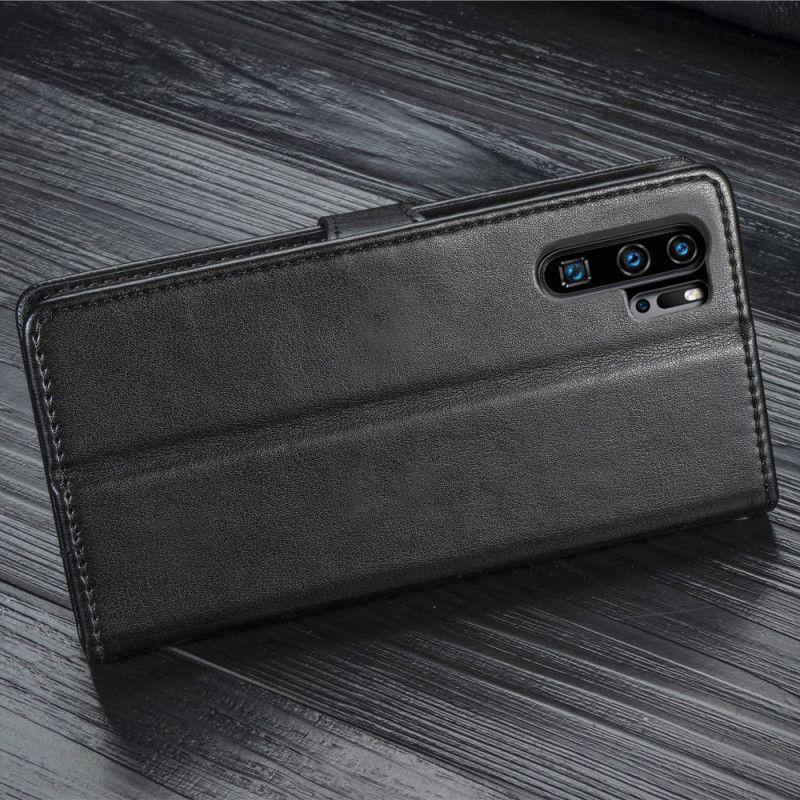 Fodral Huawei P30 Pro Svart Konstläder Och Vintagelås