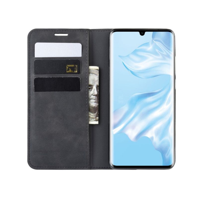 Folio-fodral Huawei P30 Pro Svart Mobilskal Elegant Lädereffekt