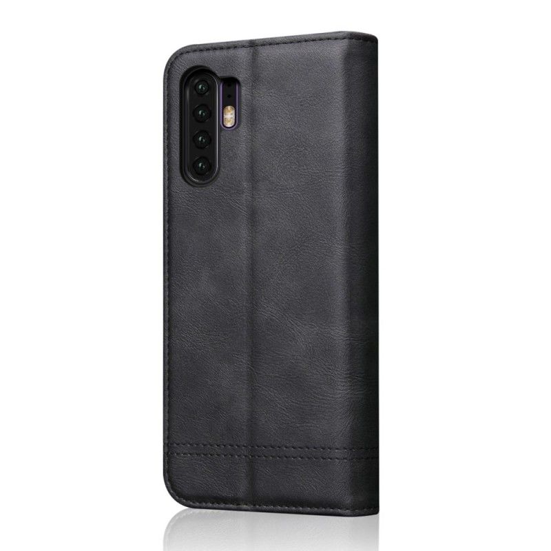 Folio-fodral Huawei P30 Pro Svart Sydd Lädereffekt