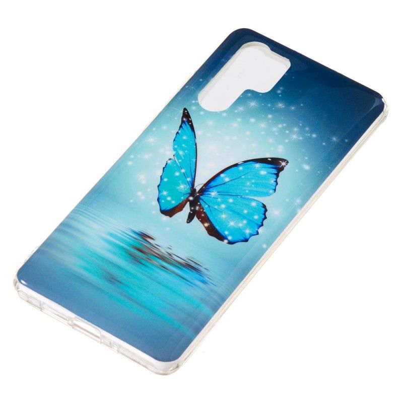 Skal för Huawei P30 Pro Fluorescerande Blå Fjäril