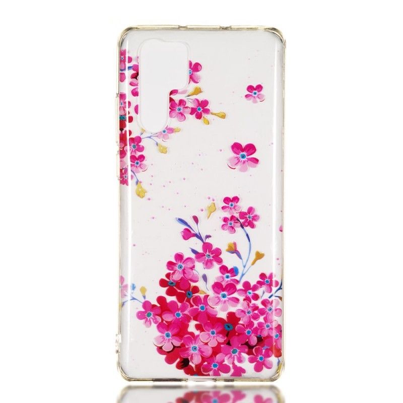 Skal för Huawei P30 Pro Gula Och Magenta Blommor