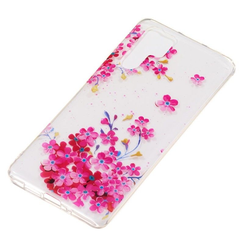 Skal för Huawei P30 Pro Gula Och Magenta Blommor