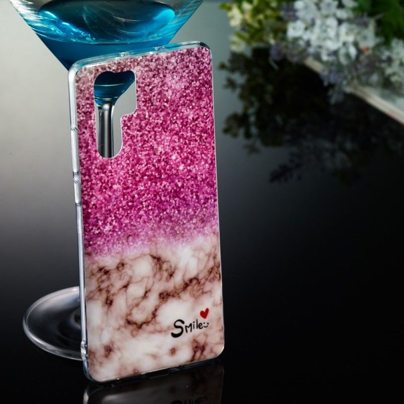 Skal Huawei P30 Pro Glitter Och Leende I Marmor