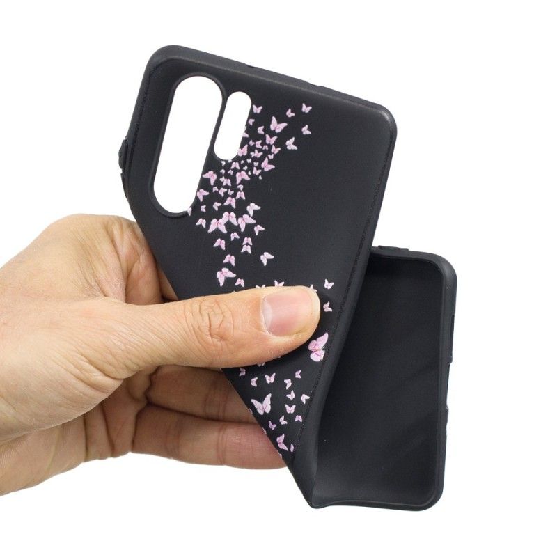 Skal Huawei P30 Pro Mobilskal Kvinna Med Blommigt Huvud