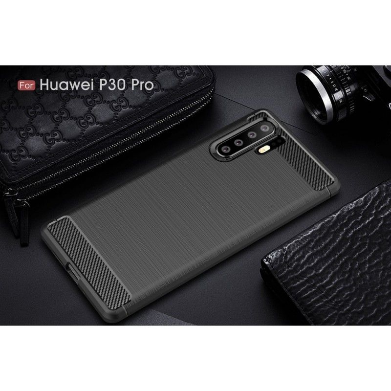 Skal Huawei P30 Pro Svart Borstad Kolfiber