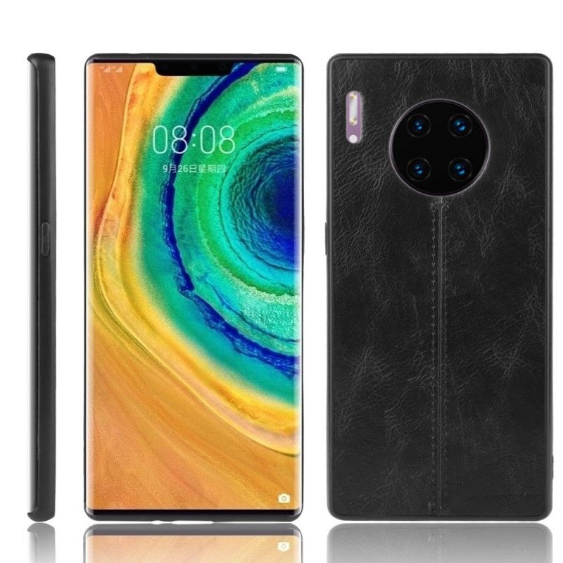 Skal Huawei P30 Pro Svart Sydd Lädereffekt