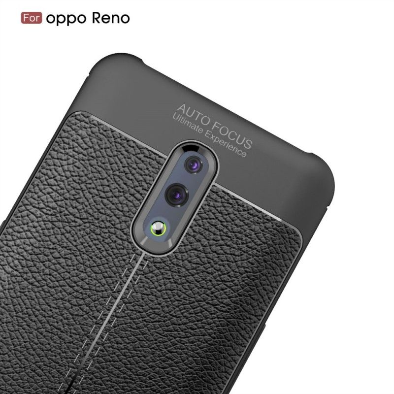 Skal Oppo Reno Svart Lychélädereffekt