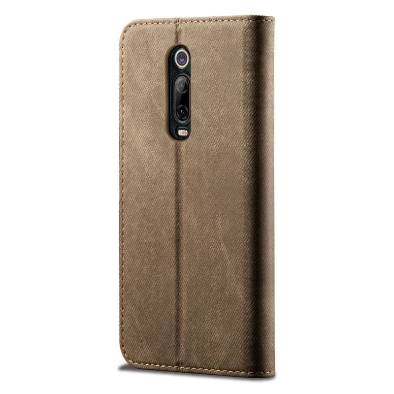 Folio-fodral för Xiaomi Mi 9T / Mi 9T Pro Svart Jeanstyg