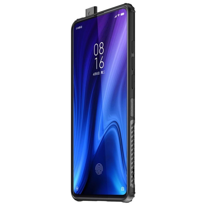 Skal Xiaomi Mi 9T / Mi 9T Pro Svart Premiummetall Och Imiterat Läderring