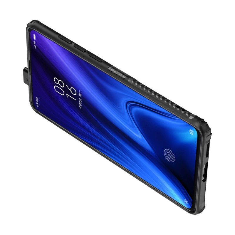 Skal Xiaomi Mi 9T / Mi 9T Pro Svart Premiummetall Och Imiterat Läderring