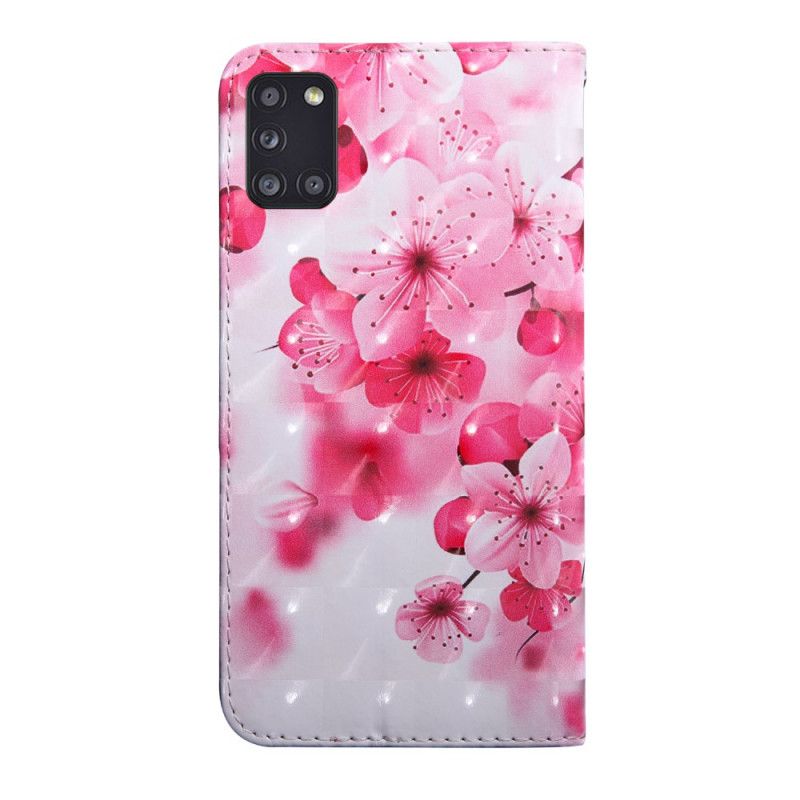 Fodral för Samsung Galaxy A31 Rosa Blommor