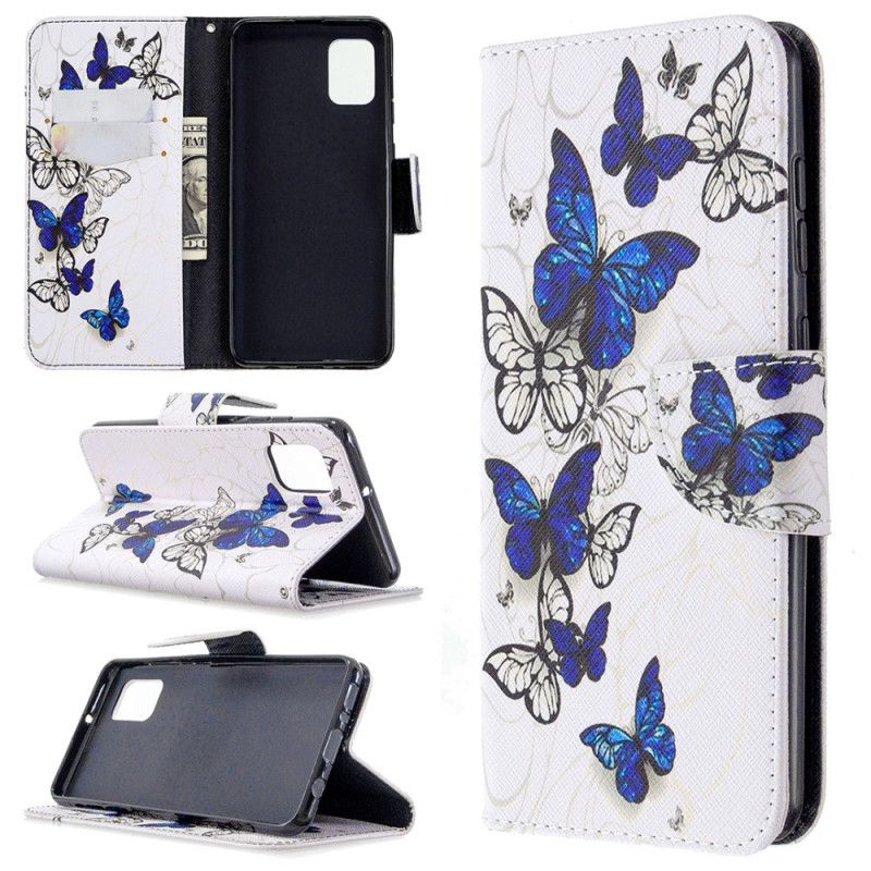 Fodral för Samsung Galaxy A31 Svart Fjärilar