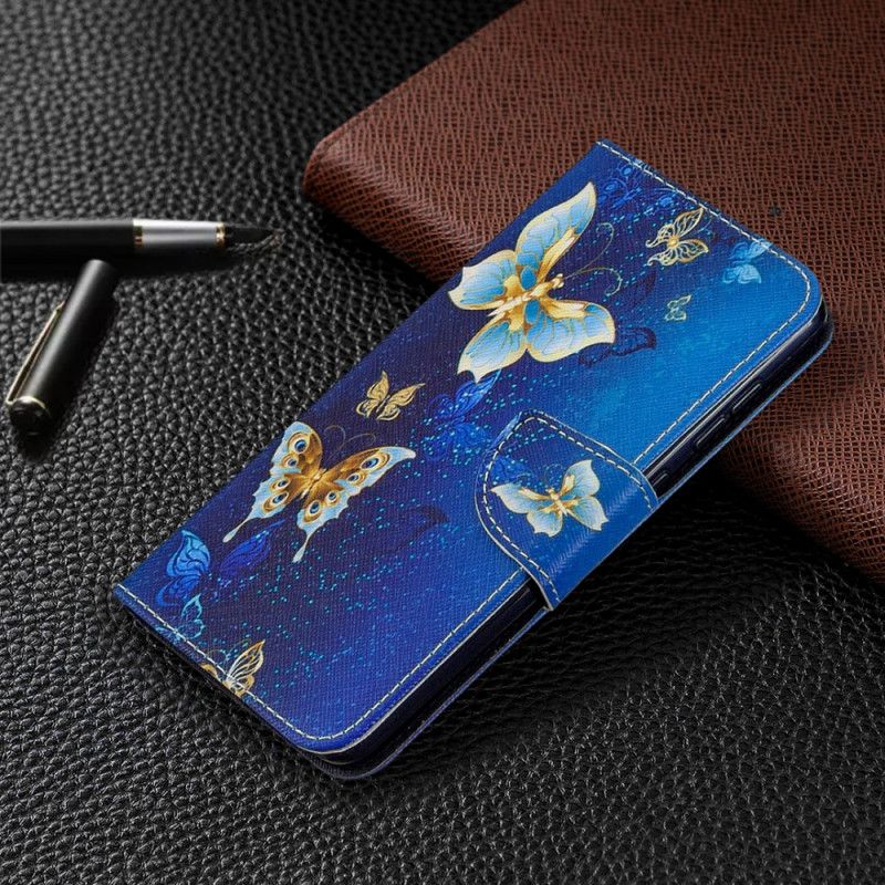 Fodral Samsung Galaxy A31 Mörkblå Kungens Fjärilar